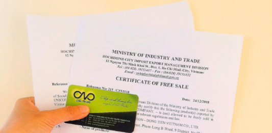 Điều kiện xin giấy chứng nhận cfs cho hàng hóa xuất khẩu