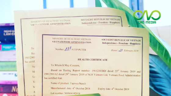 Mẫu giấy chứng nhận health certificate tại việt nam