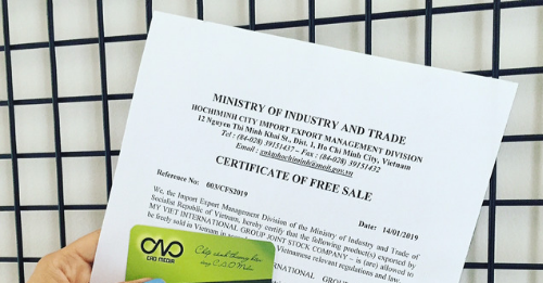 Giấy chứng nhận lưu hành tự do hàng hóa