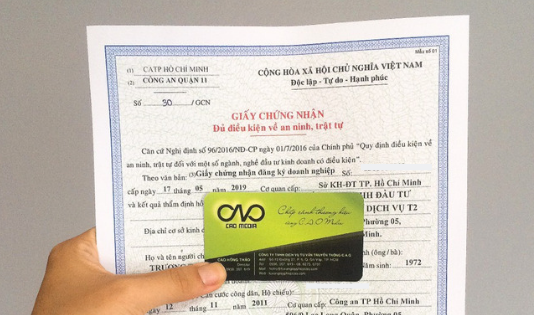 Giấy chứng nhận đủ điều kiện an ninh trật tự cho tiệm cầm đồ