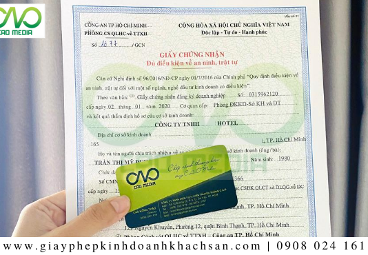Dịch vụ làm giấy phép an ninh trật tự cho khách sạn tại quận Bình Tân