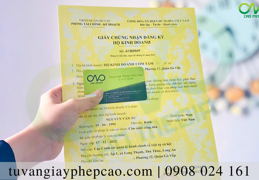 Đăng ký giấy phép hộ kinh doanh bán cơm tấm tại TP.HCM