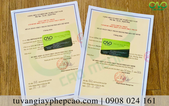Dịch vụ xin giấy phép an toàn thực phẩm cho nhà hàng chay tại  TPHCM uy tín