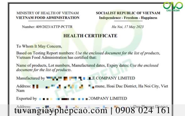 Làm health certificate đường phèn xuất khẩu dễ dàng, thủ tục đơn giản