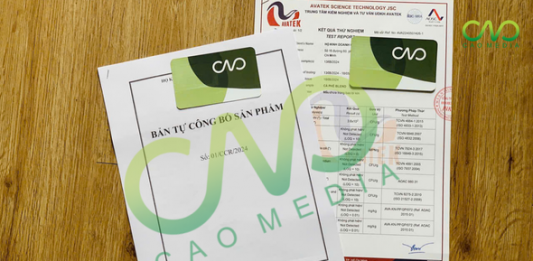 Mẫu tự công bố chất lượng đũa thốt nốt (Ảnh CAO Media)