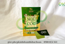 Mẫu sản phẩm tự công bố bột ngũ cốc dinh dưỡng (Ảnh CAO Media)