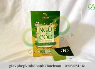 Mẫu sản phẩm tự công bố bột ngũ cốc dinh dưỡng (Ảnh CAO Media)