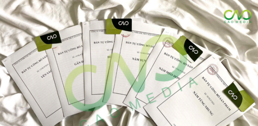 Mẫu công bố sản phẩm nấm khô thực hiện bởi CAO (Ảnh CAO Media)