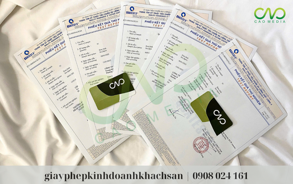 Mẫu phiếu kết quả kiểm nghiệm thành phần dinh dưỡng (Ảnh CAO Media)