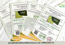 Giấy chứng nhận HACCP đóng gói tôm khô