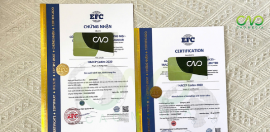 Giấy chứng nhận HACCP cơ sở bánh