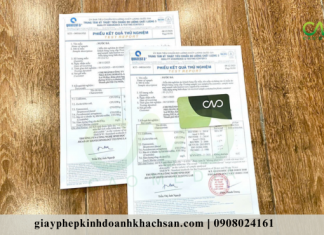 Phiếu kiểm nghiệm sản phẩm nước đá