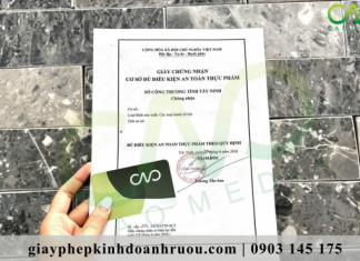 GIẤY CHỨNG NHẬN AN TOÀN THỰC PHẨM TỈNH TÂY NINH – THỦ TỤC THỰC HIỆN MỚI NHẤT
